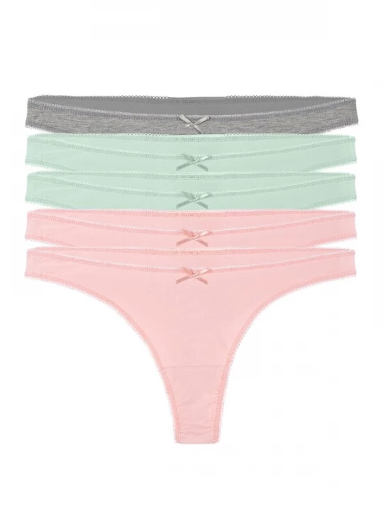 Foto van product Yenita String grijs gemêleerd / mintgroen / rosa