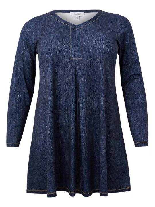 Foto van product YOEK Blouse blauw denim
