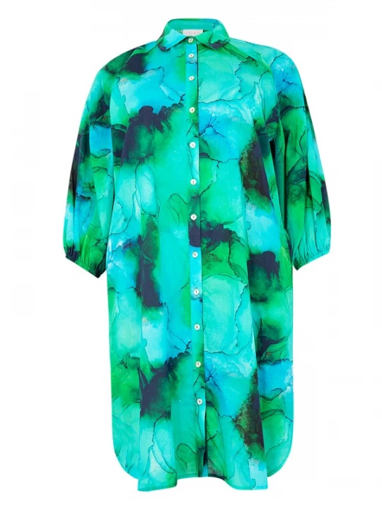 Foto van product YOEK Blouse blauw / groen