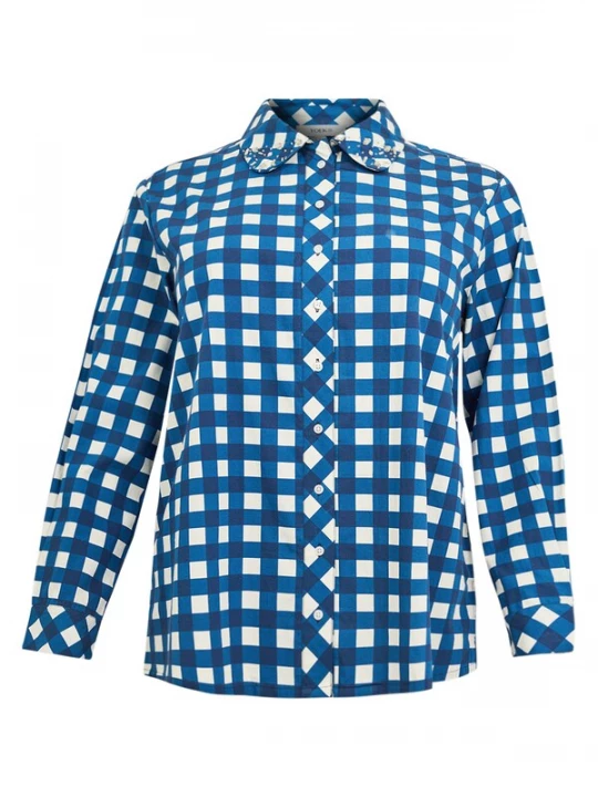 Foto van product YOEK Blouse blauw / wit