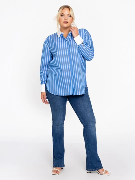 Foto van product YOEK Blouse blauw / wit
