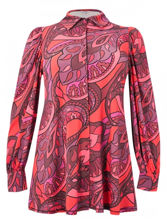 Foto van product YOEK Blouse gemengde kleuren / rood