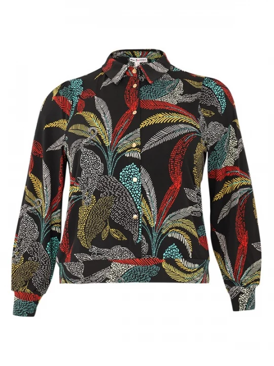 Foto van product YOEK Blouse gemengde kleuren / zwart