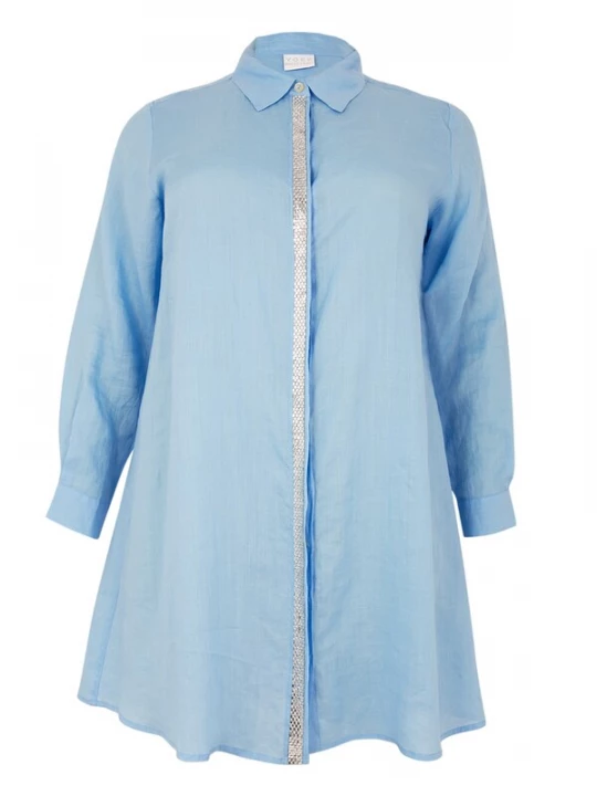 Foto van product YOEK Blouse lichtblauw / zilver
