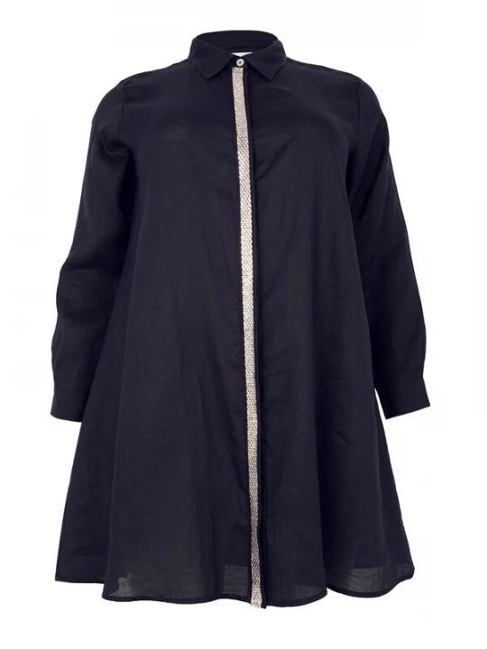 Foto van product YOEK Blouse navy / zilver