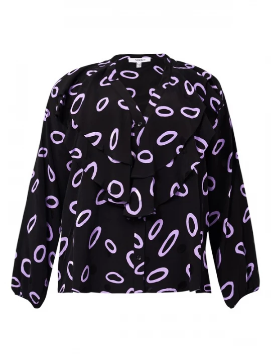 Foto van product YOEK Blouse sering / zwart