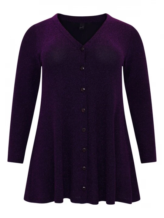 Foto van product YOEK Gebreid vest aubergine