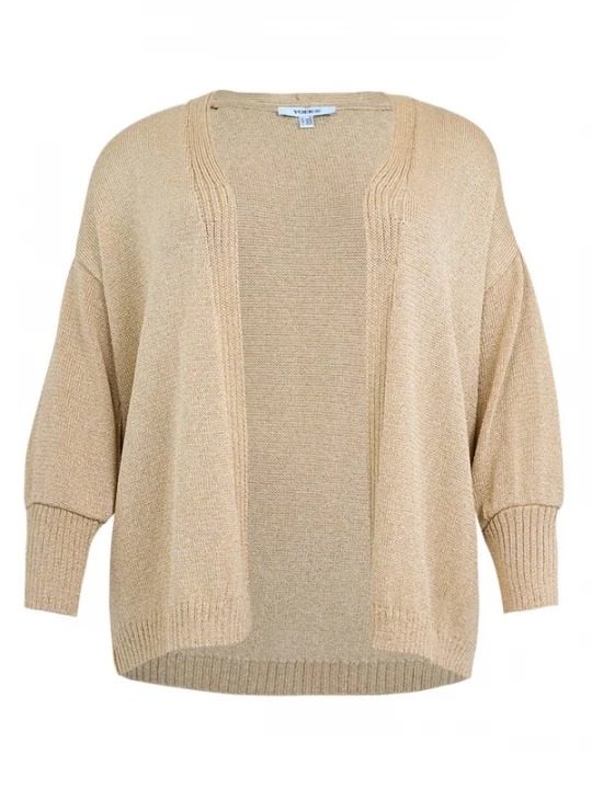Foto van product YOEK Gebreid vest beige / goud