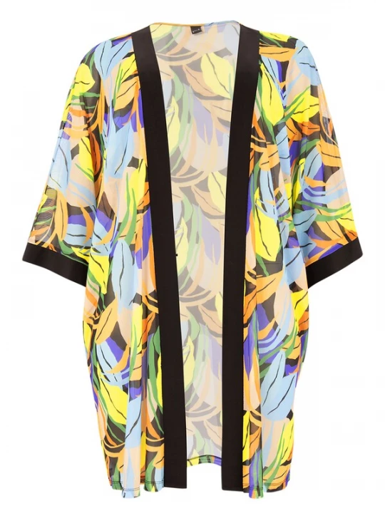 Foto van product YOEK Gebreid vest blauw / geel / groen / zwart
