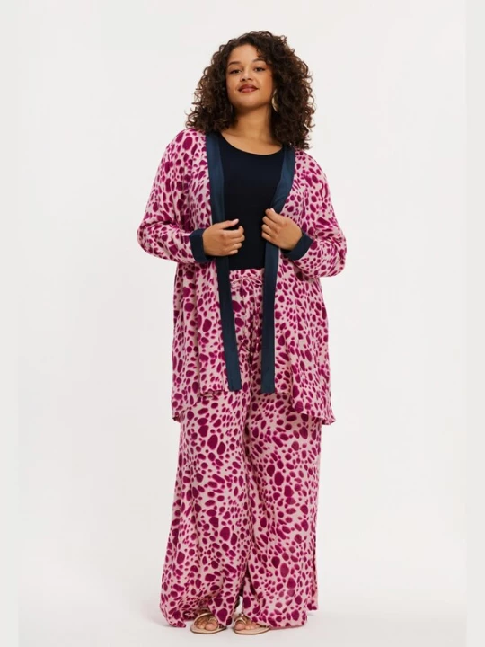 Foto van product YOEK Gebreid vest navy / pink / wit