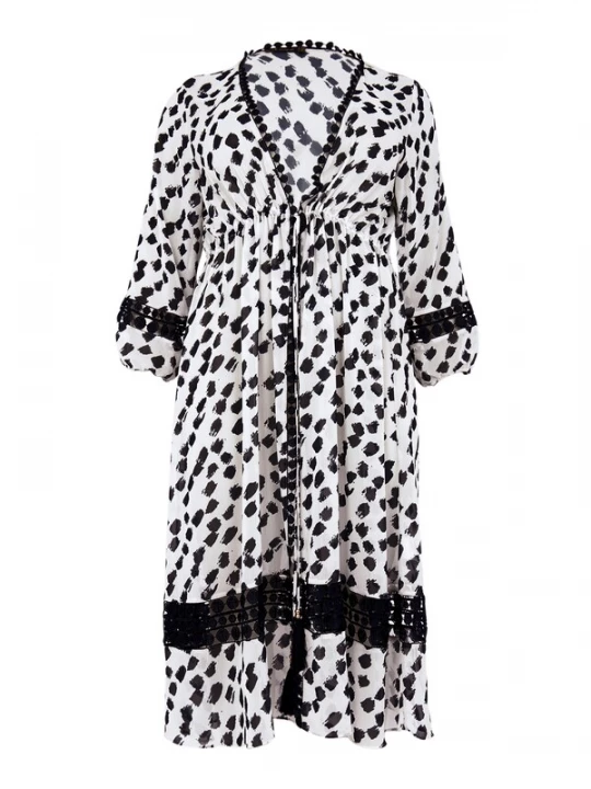 Foto van product YOEK Gebreid vest zwart / wit