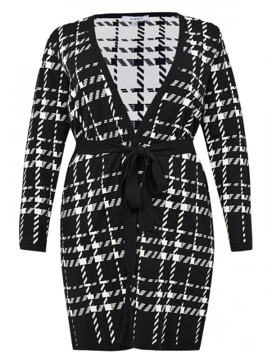 Foto van product YOEK Gebreid vest zwart / wit