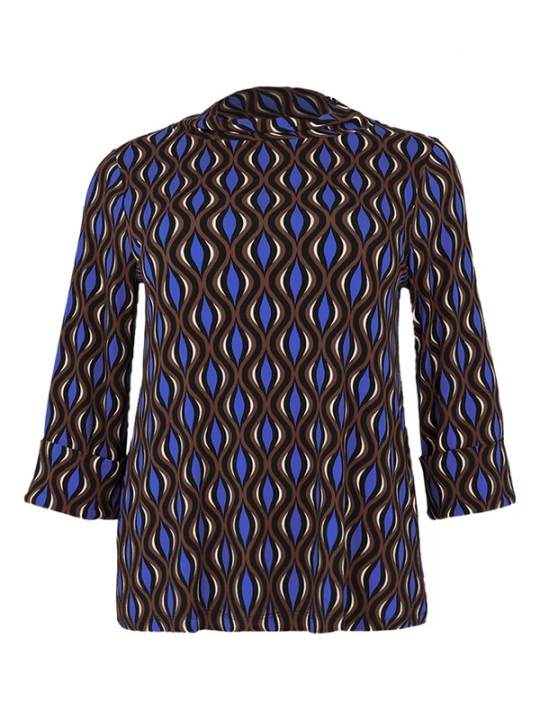 Foto van product YOEK Shirt beige / blauw / bruin