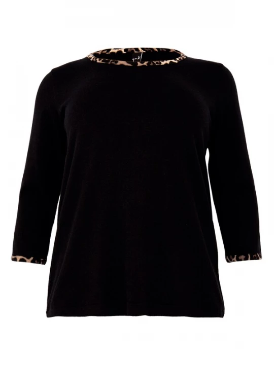 Foto van product YOEK Shirt beige / bruin / zwart