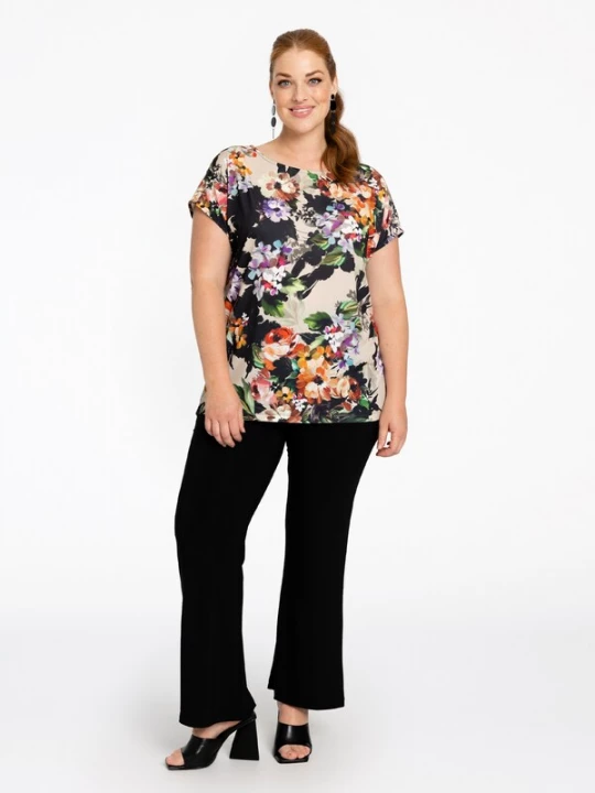 Foto van product YOEK Shirt beige / groen / lila / rood / zwart