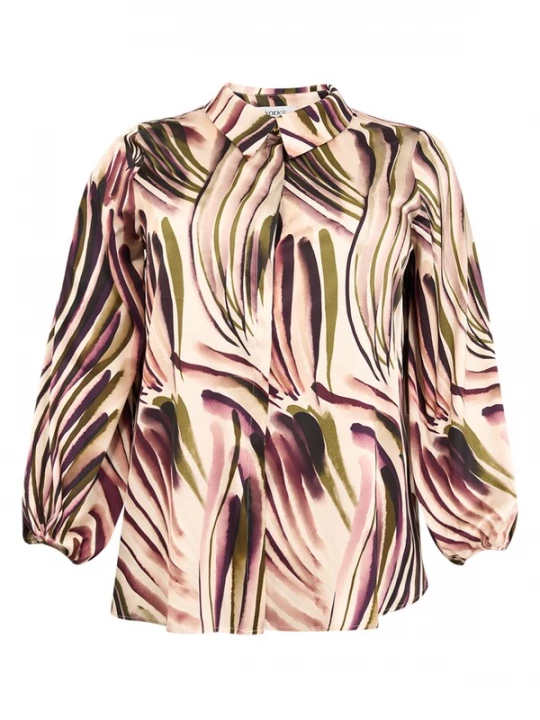 Foto van product YOEK Shirt bruin / natuurwit