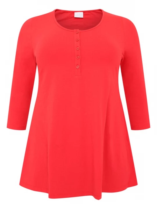 Foto van product YOEK Shirt ' COTTON ' rood