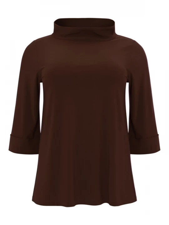 Foto van product YOEK Shirt 'Dolce' bruin