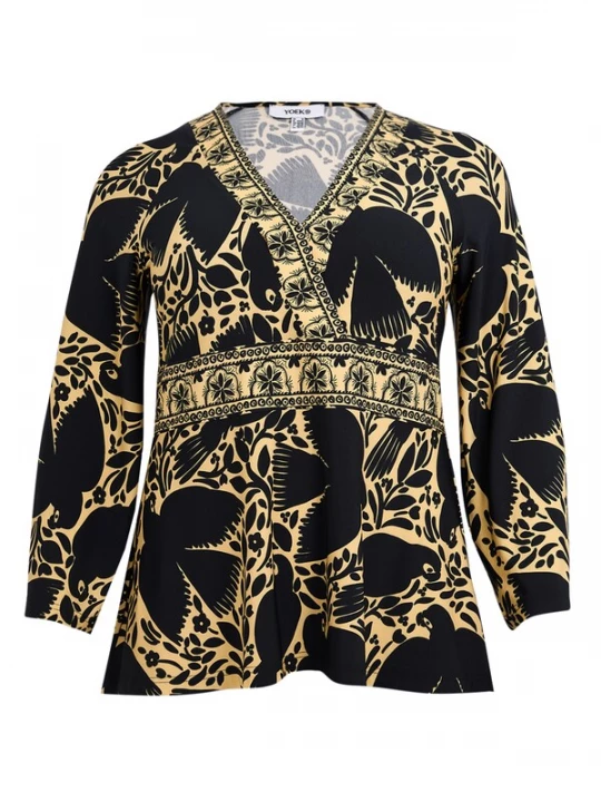 Foto van product YOEK Shirt geel / zwart