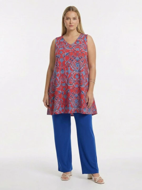 Foto van product YOEK Top blauw / lichtrood