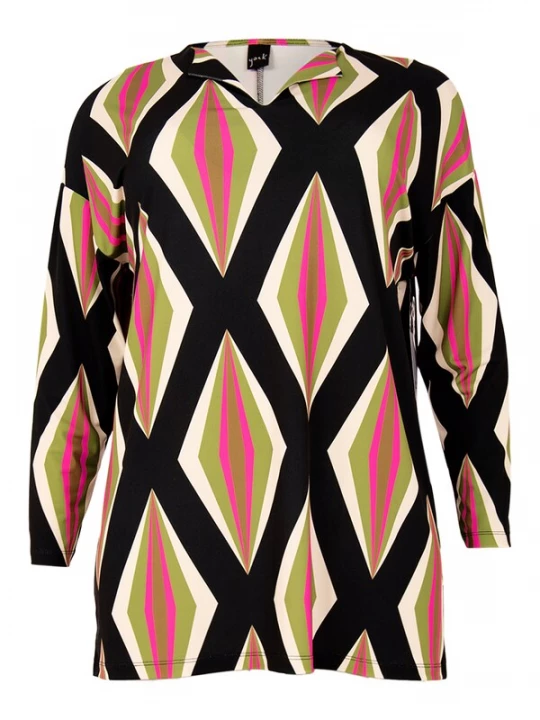Foto van product YOEK Tuniek beige / lichtgroen / pink / zwart