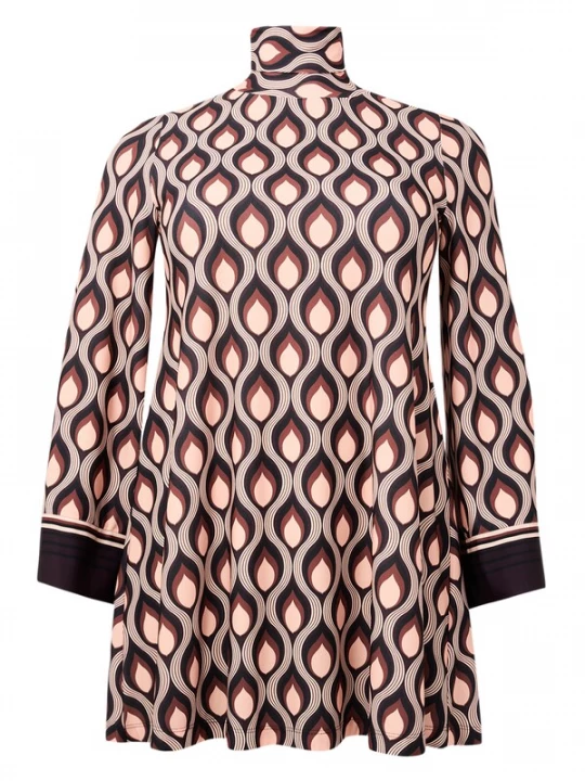 Foto van product YOEK Tuniek beige / navy / roestbruin