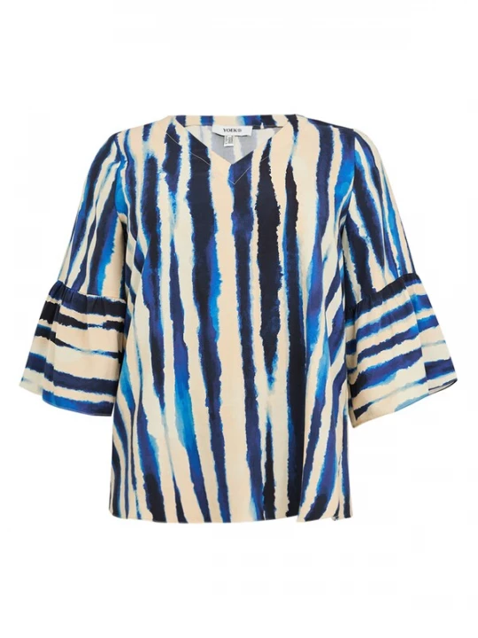 Foto van product YOEK Tuniek blauw / donkerblauw / wolwit