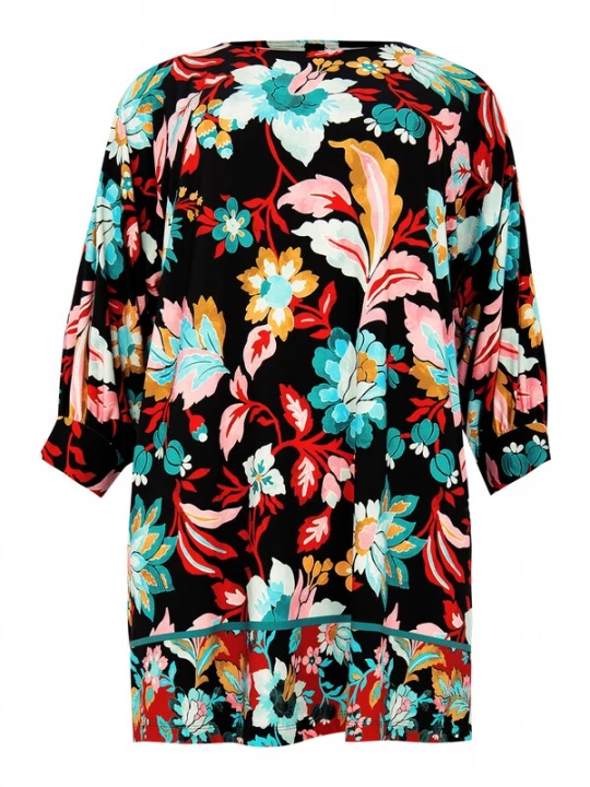 Foto van product YOEK Tuniek blauw / koraal / zwart