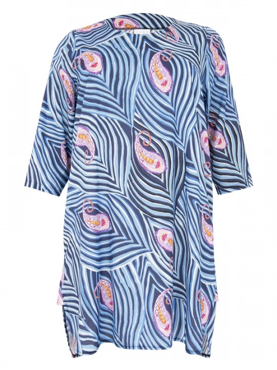 Foto van product YOEK Tuniek blauw / lichtroze / wit