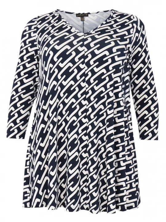 Foto van product YOEK Tuniek blauw / wit
