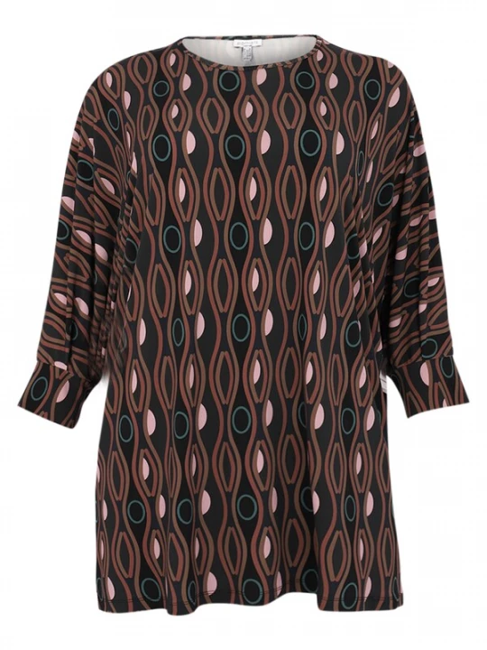 Foto van product YOEK Tuniek bruin / groen / pink / zwart