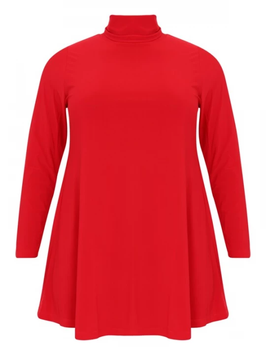 Foto van product YOEK Tuniek 'High Neck' rood