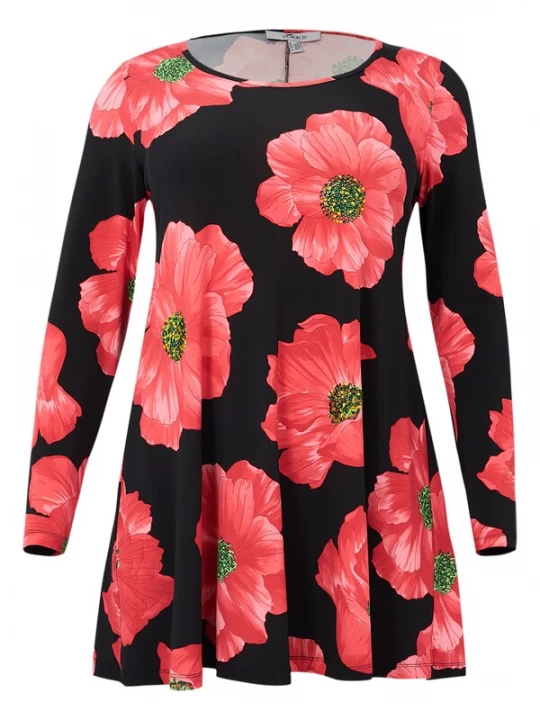 Foto van product YOEK Tuniek rood / zwart