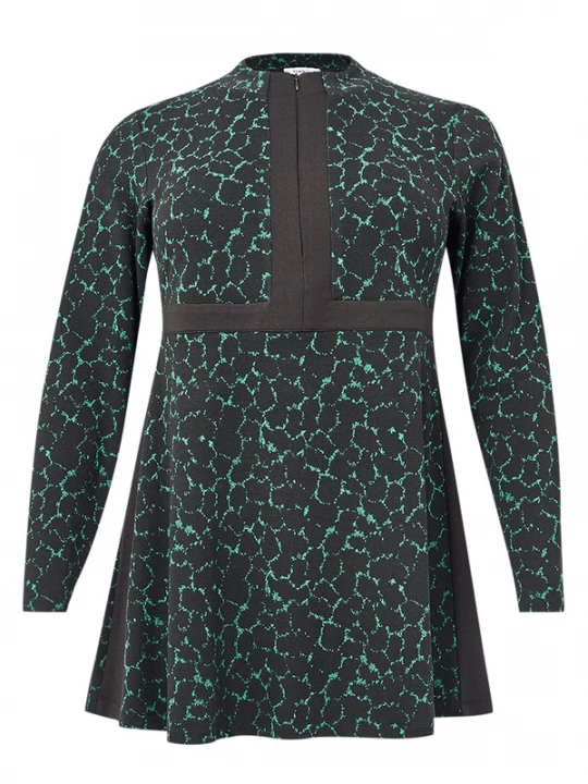 Foto van product YOEK Tuniek turquoise / donkerbruin / zwart
