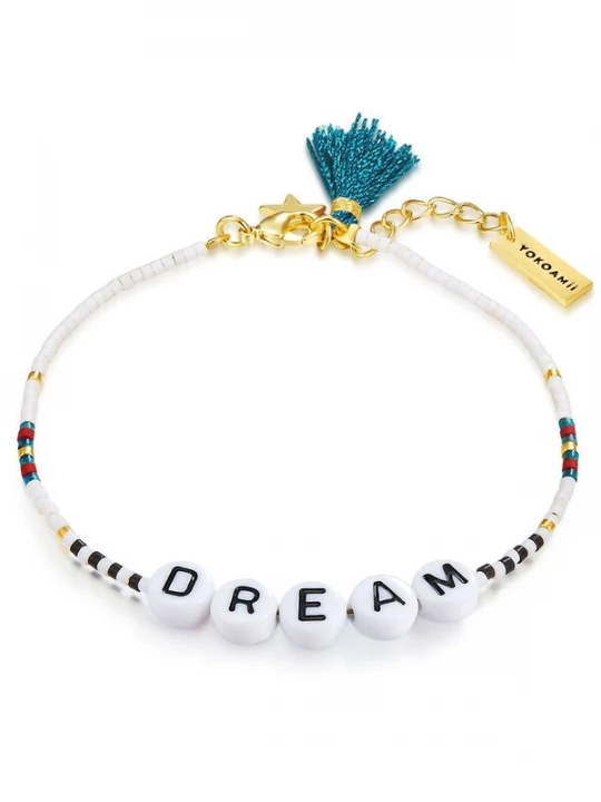 Foto van product Yokoamii Armband goud / smaragd / zwart / wit