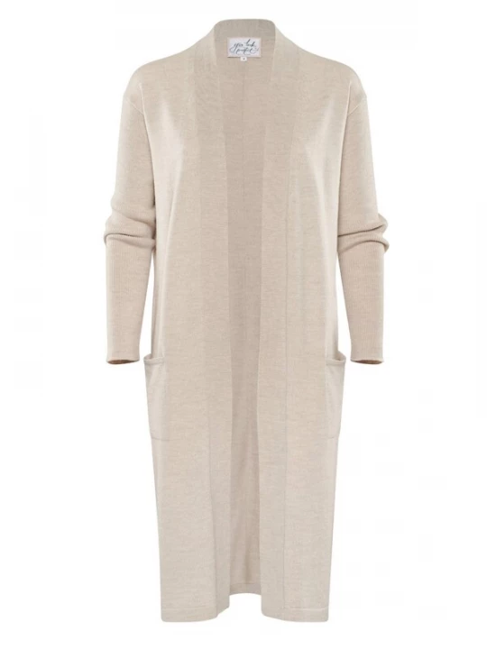 Foto van product YOU LOOK PERFECT Gebreid vest 'BLOSSOM' beige