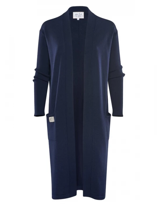 Foto van product YOU LOOK PERFECT Gebreid vest 'BLOSSOM' donkerblauw