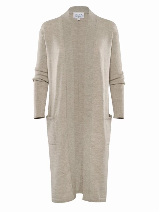 Foto van product YOU LOOK PERFECT Gebreid vest 'BLOSSOM' taupe