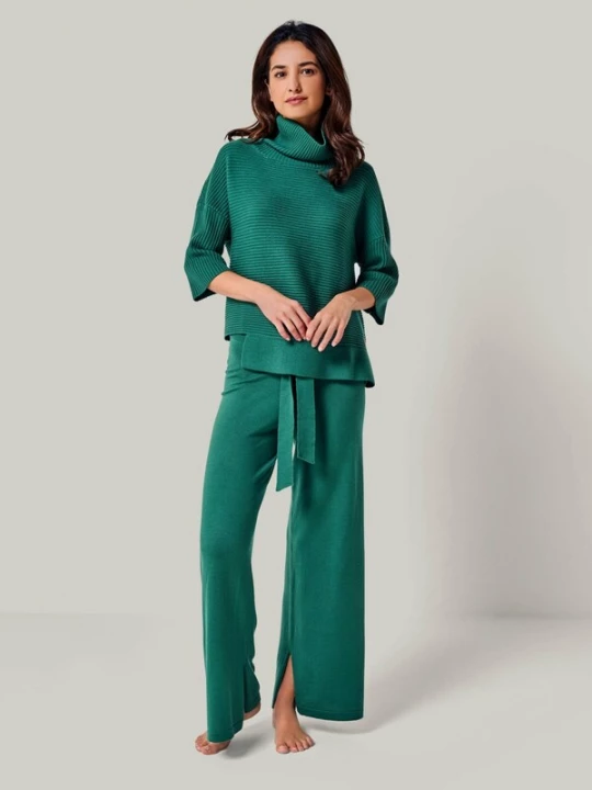 Foto van product YOU LOOK PERFECT Huispak 'LOUNGEWEAR SET - Pullover Bailey & Pants Bailey' donkergroen