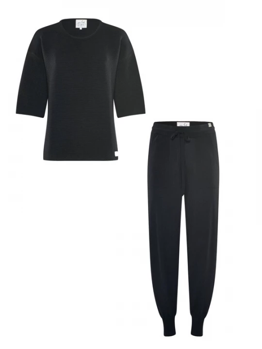 Foto van product YOU LOOK PERFECT Huispak 'LOUNGEWEAR SET - Pullover Fay & Pants Bella' zwart