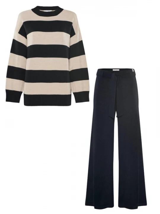 Foto van product YOU LOOK PERFECT Huispak 'LOUNGEWEAR SET - Pullover Felia & Pants Bailey' zwart