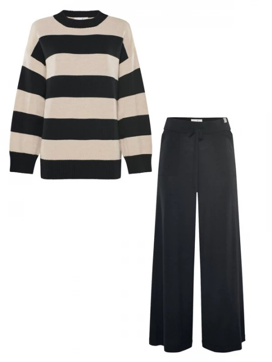 Foto van product YOU LOOK PERFECT Huispak 'LOUNGEWEAR SET - Pullover Felia & Pants Frida' zwart