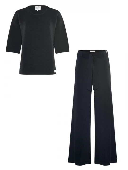 Foto van product YOU LOOK PERFECT Huispak 'Pullover Fay & Pants Bailey' zwart