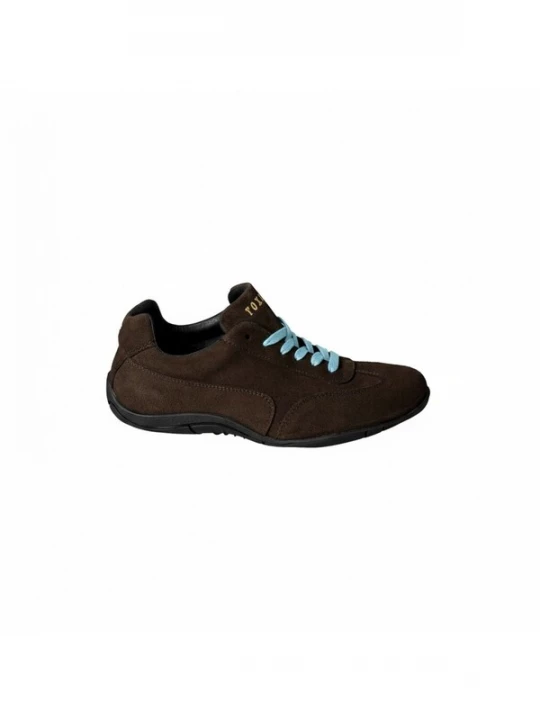 Foto van product Yoxeone Sportieve veterschoen 'Helle Nice' blauw / chocoladebruin