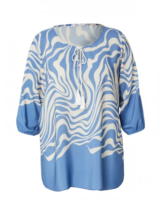 Foto van product Z-One Blouse 'Se44rena' lichtblauw / wit