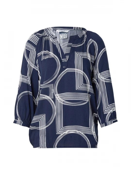 Foto van product ZABAIONE Blouse 'Co44rnelia' marine / wit