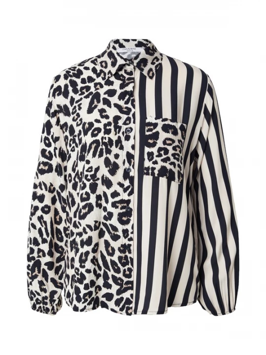 Foto van product ZABAIONE Blouse 'El44inn' ecru / donkerbeige / zwart