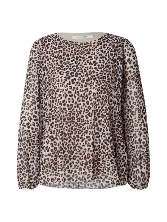 Foto van product ZABAIONE Blouse 'El44llaa' beige / zwart / offwhite