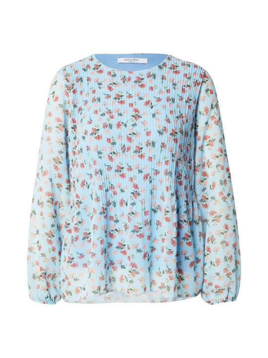 Foto van product ZABAIONE Blouse 'Mi44nell' azuur / groen / donkergroen / rood