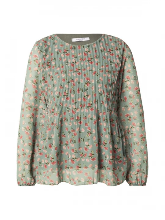 Foto van product ZABAIONE Blouse 'Mi44nell' pastelgroen / donkergroen / magenta / rosé